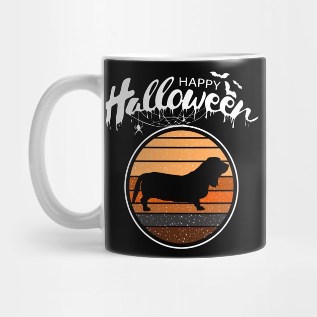 Funny Happy Halloween Beautiful Basset Hound Men Women Kids by mlleradrian